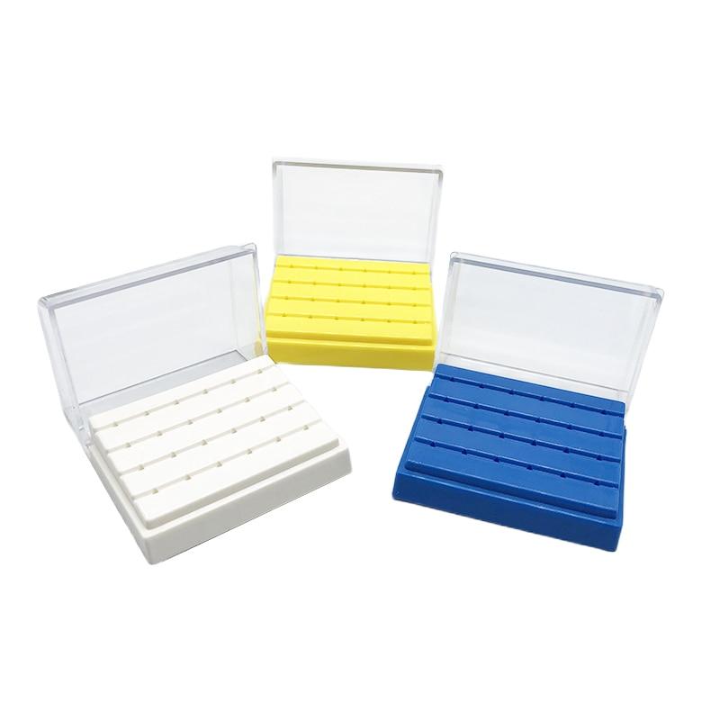 1Pcs/24 Holes Plastic Dental Bur Holder Disinfection Carbide Burs Block Drills Case Box Dentist Products Lab Equipment