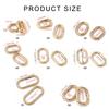 2 Pcs/Set Oval Rings Buckle Spring Oval Rings Spring Keyring Buckles Metal Oval Rings for Bag Purses Belts Keychain