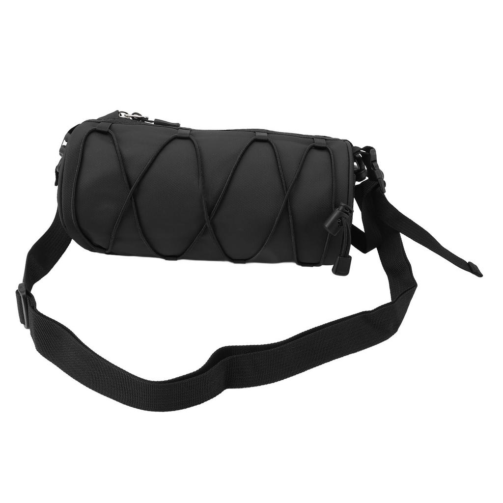 Bike Front Frame Bag Multifunctional Large Capacity Cylinder Shape Folding Top Tube Bike Bag Bike Rack Bag for Mountain Road Bike