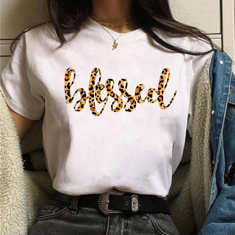 Leopard Mom Life Print Women T Shirt Short Sleeve Oversized Tshirt Ladies Clothing Fashion Kawaii Female Tee Tops Camisetas Muje