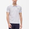 Fila Athletics Soft Solid Logo Knitted Short Sleeve Polo Shirt Men Tops Earth-Gray A11M231121F-GY