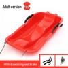 87cm Double Snowboard Sled with Brake and Rope for Adult Skiing