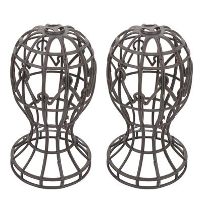 BESTOYARD Wig Stand, Plastic Wig Holder, Cap, Short Hat, Wig Stand, Desktop, Shape-Retaining Storage, Gray, 2-Pack