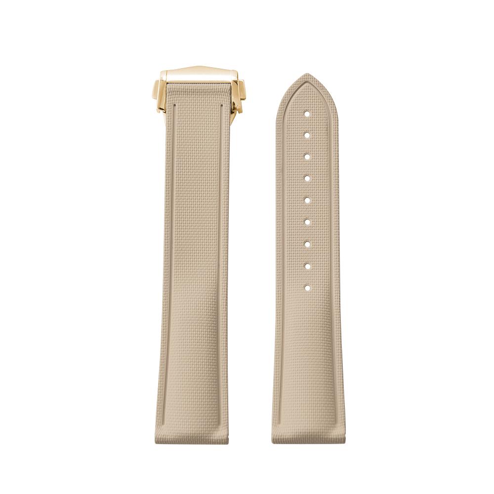 Premium Grade Soft FKM Rubber Watch Strap 20mm 21mm 22mm Perfect Fit Flat End Universal Quick Release Watch Strap