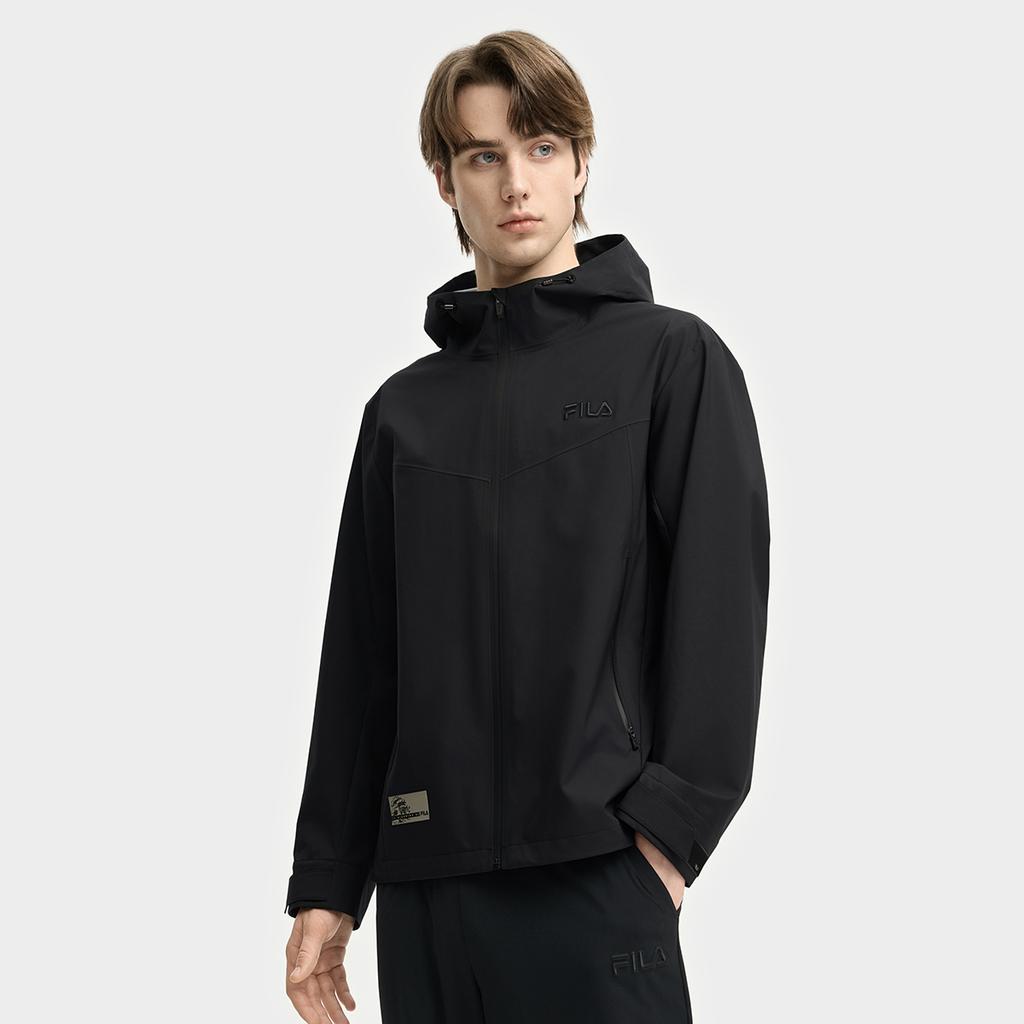 Fila Heritage Classic Trendy Versatile Outdoor Jacket Men Jacket Dark F11M538705F-BK