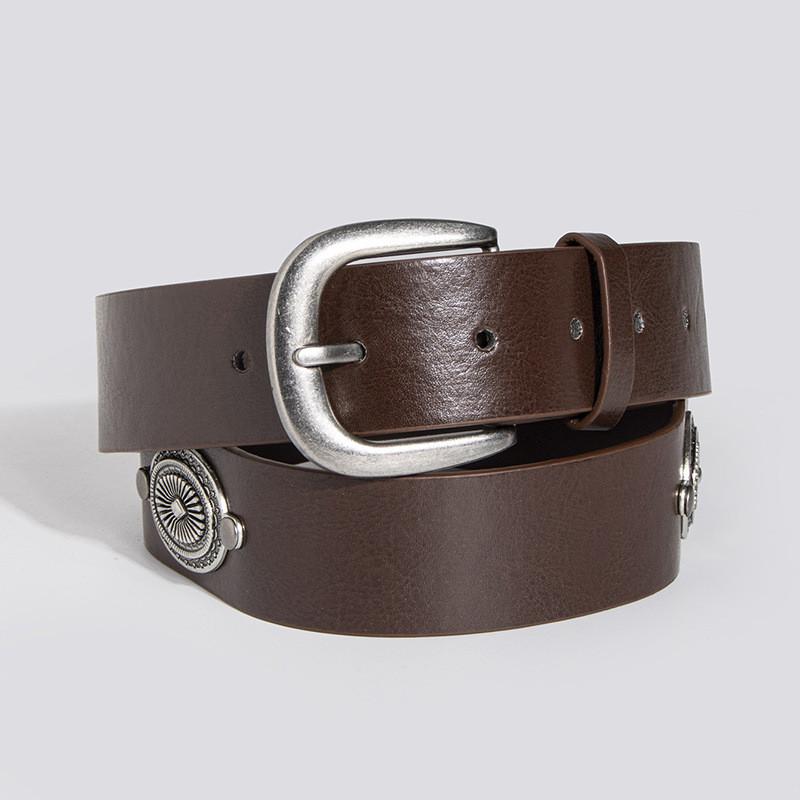 Vintage Retro Womens Belt With Alloy Buckle For Casual Fashion