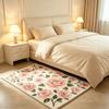 Flower Pattern Carpets for Living Room Fluffy Soft Study Floor Mat Cream Style Bedroom Decor Girl Carpet Thick Plush Bedside Rug