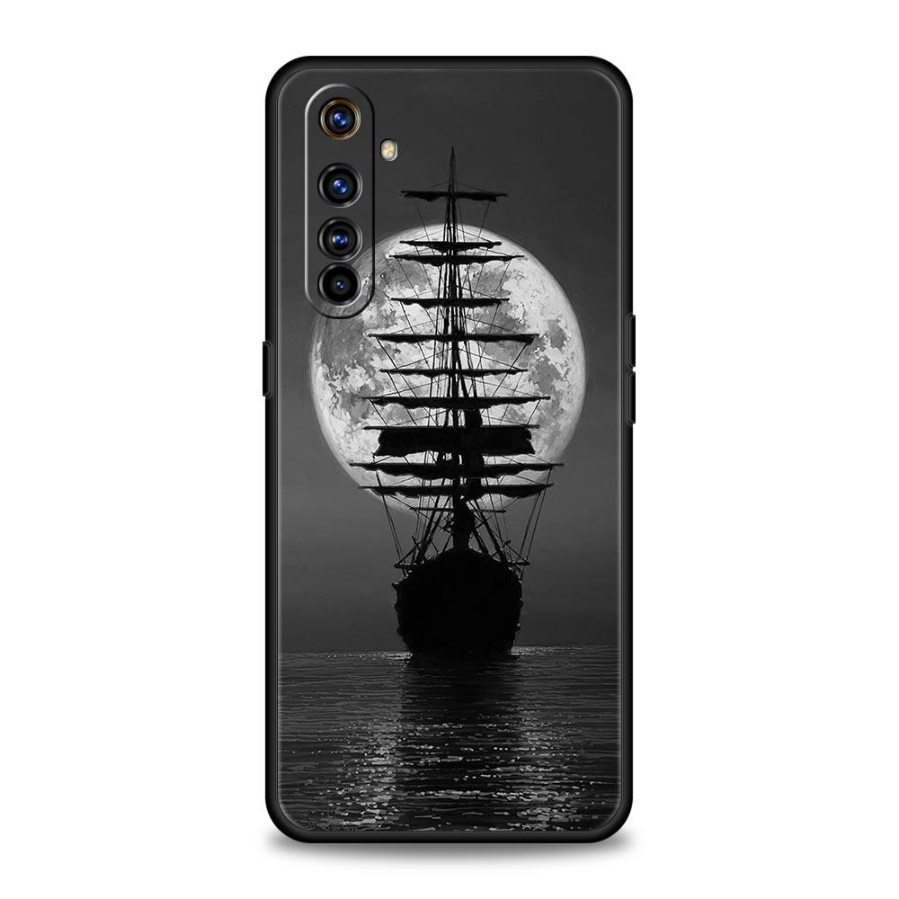 Funny Sun Moon Angel Eyes Phone Case For Realme 10 9 8 5G 7 6 GT2 Pro Plus 9i 8i C21 C11 C25 C35 GT Neo 2 3 3T Soft Black Cover