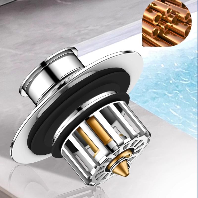 Enhances Double Function Bathtubs Plug & Strainer Popup Styles 2 In 1 Bath Tub Drain Plug And Hair Collector Popup Stop