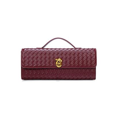 Personalized and High-end Woven Dinner Bag, Elegant Hand-held Shoulder Bag for Women, Vintage Horizontal Baguette Bag, Casual Crossbody Bag