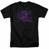 Mörk lila Rymlig T-shirt Rock N Roll Musik Svart