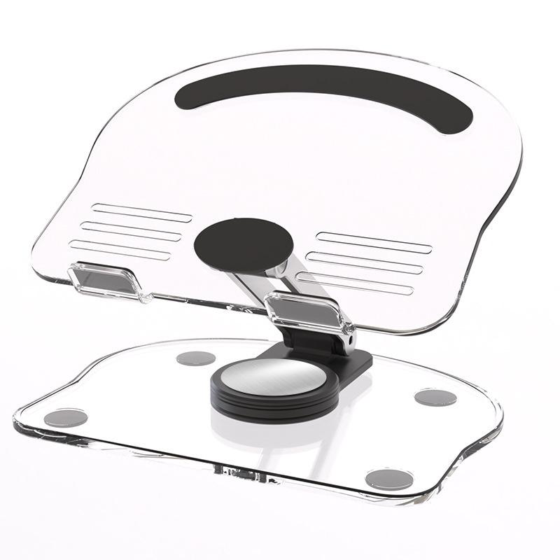Foldable Rotatable Acrylic Tablet & Phone Stand with Cooling Base чёрный