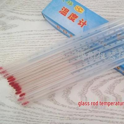 Glass Alcohol Thermometer with Red Liquid, -30°C To +100°C for Water Temperature Measurement