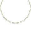 Gold Tone Steel Necklace With Light Blue Beads LPS10ARR10 For Women