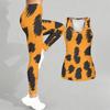 Leopard Print Yoga Outfit for Women Fashion Workout Leggings Fitness Sports Casual Yoga Set Sports Suit