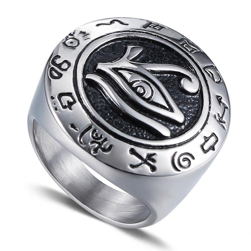 2026 Europäischer und Amerikanischer Mode Ring mit dem Auge des Horus, Personalisierter Retro Gussring für Herren