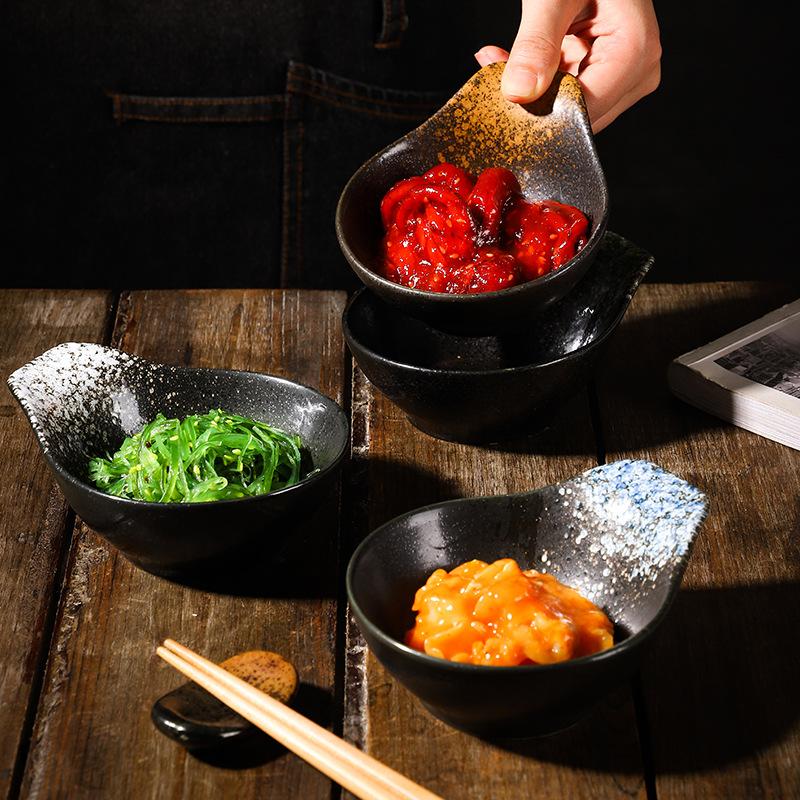 Japanese-style Ceramic Tableware, Small Plates, Kitchen Soy Sauce and Vinegar Seasoning Plates, Dipping Ingredients