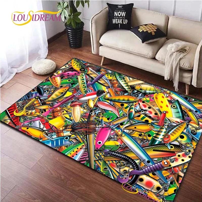 Fishing Enthusiast Carpet for Living Room Sofa Table Bedroom Rugs Home decor Kitchen washroom Indoor Outdoor Non-slip floor Mats