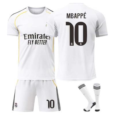 Real Madrid Mbappe Fußballtrikot Set Weiß Fans Edition Kit