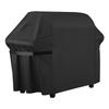 Outdoor BBQ Dust Cover, Black Silver Coated 210D Oxford Cloth Grill Cover