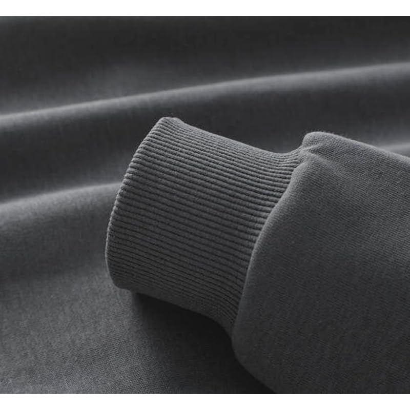 [EASTEMPO] ladies trainer spring long sleeve Relaxing Plain color Fashionable casual cute large size (JP, alphabet, M, dark gray)