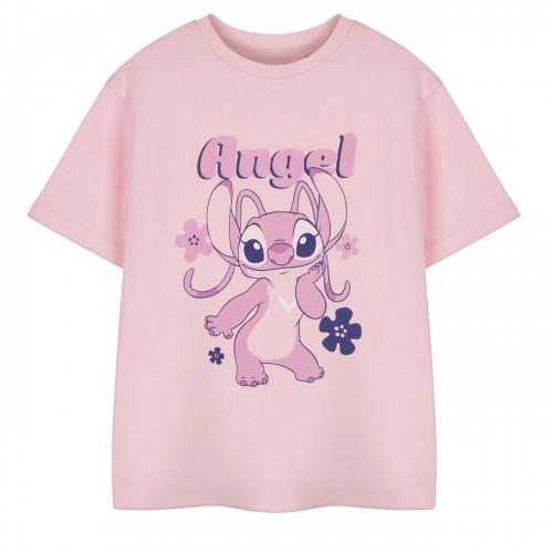 Lilo & Stitch Mädchen Engel Kurzarm-T-Shirt