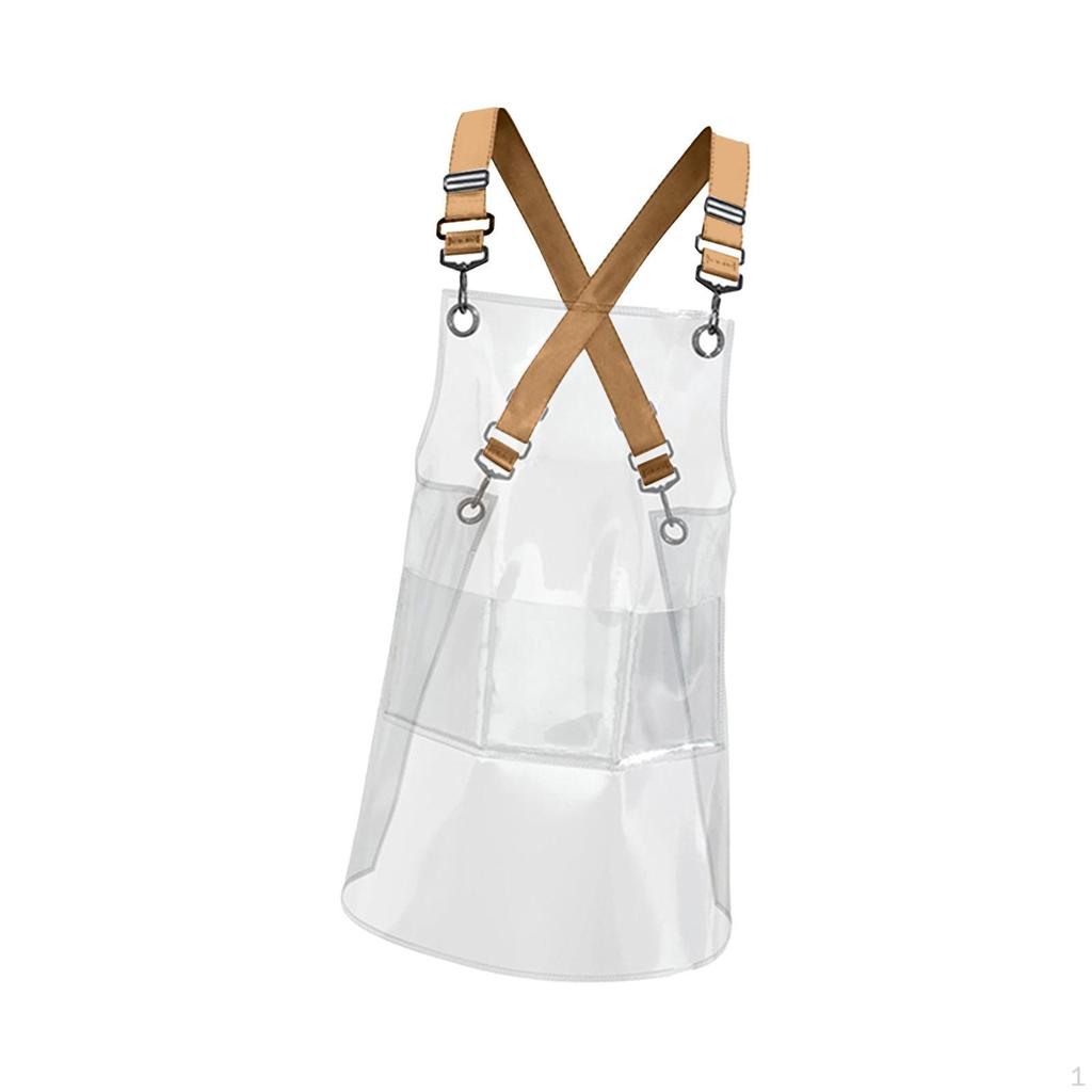 Transparent Cooking Apron for Salon And Barbecue Use