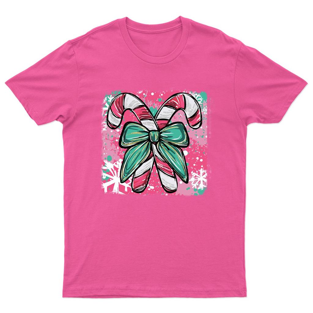 Christmas Candy Canes Festive TShirt Unisex Gift Retro Seasonal Funny Xmas