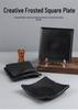 Black Matte Square Japanese Sushi and Barbecue Plate - Melamine Tableware
