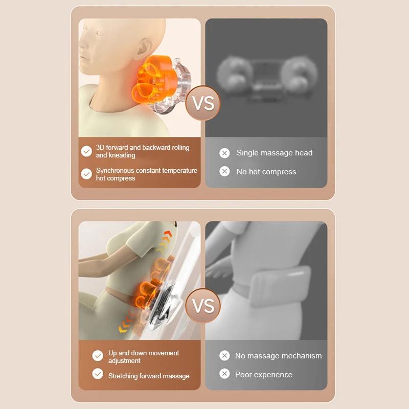 New Multi-functional Health Care Massager Electric Shiatsu Vibrating Heating Massage Lie Flat Cushion Massage Mattress for Body