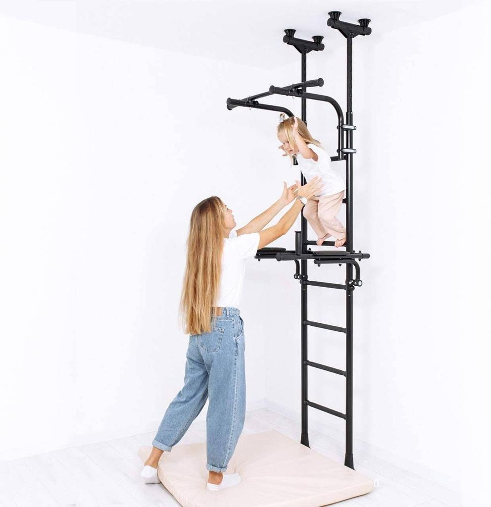 Teenager Plus extension gymnastics ladder - white and black