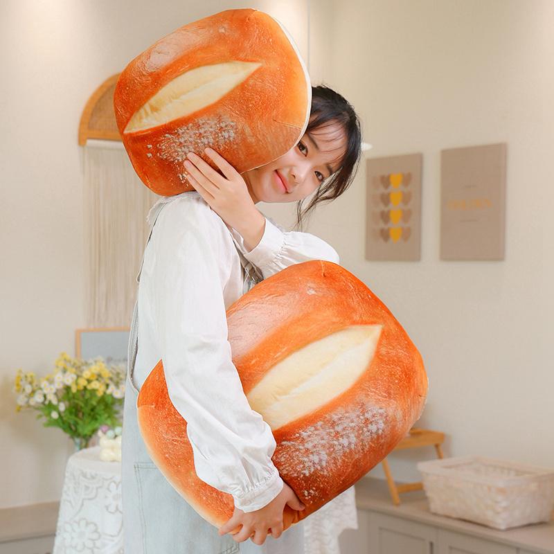 Simulation Cream Bread Plush Pillow Toy Soft Kawaii Food Plush Toy for Kids Children Boy Girl Birthday Present Christmas Gift
