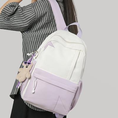 Japanese Ins Style Casual Simple and Lightweight Schoolbag Junior High School College Student Backpack Girls Versatile Computer Backpack
