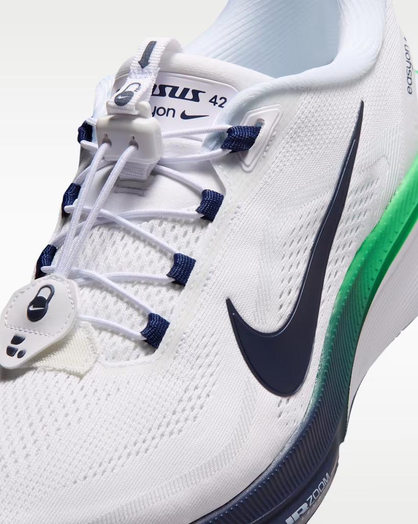 IM4110-100 Nike Pegasus 42 EasyOn "White/Green Spark" (Men's)