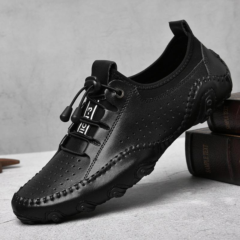 Large size men's shoes octopus white beanie shoes men's British breathable casual shoes soft-soled driving lazy shoes