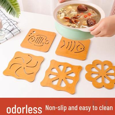 Creative Wooden Insulated Anti-Slip Placemat & Coaster Set