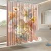 Floral Shower Curtain - Vibrant Pink & White Flowers, Fade-Resistant Polyester, All-Season Bathroom Decor
