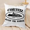 Fashion Brand C_Corteizs Cushion Cover Soft Plush Fabric Double-Sided Printed Sofa Cushion Cover For All Seasons Home Decor Gift