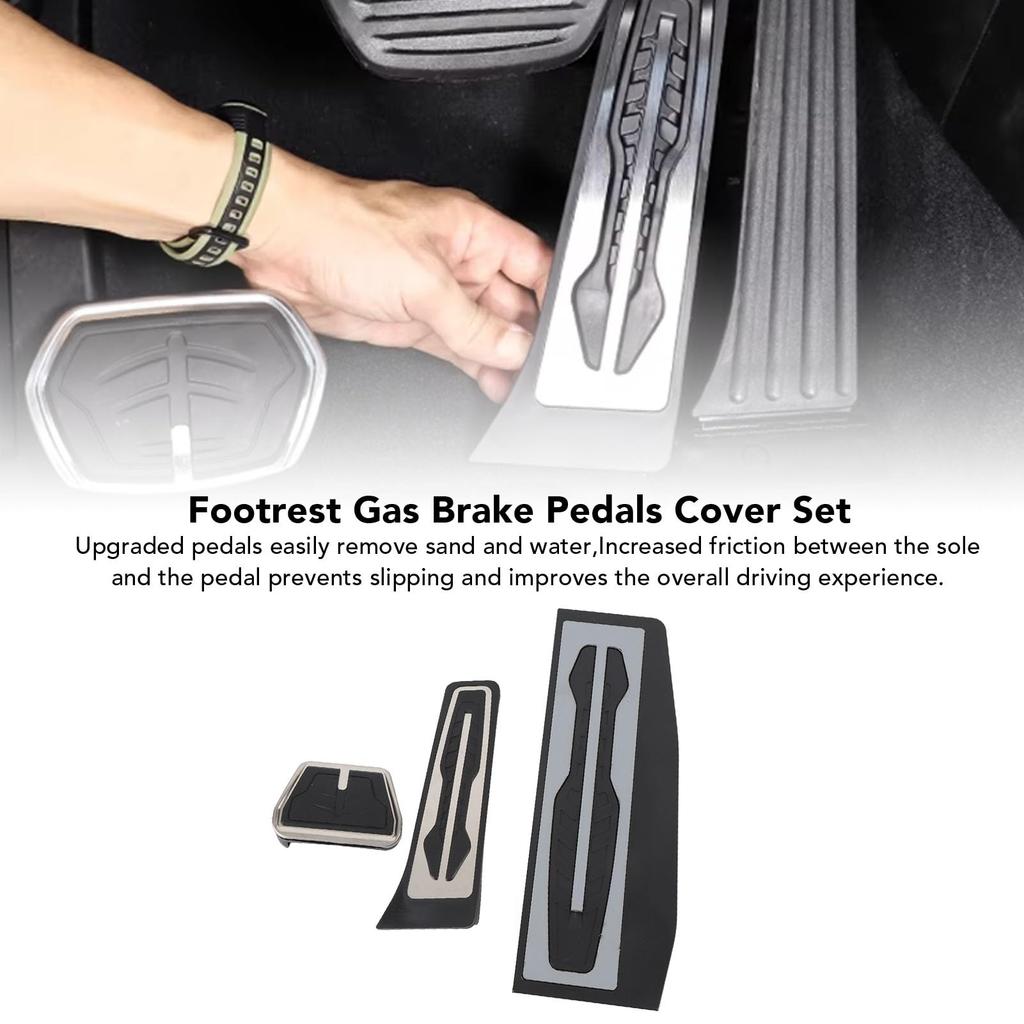 Footrest Gas Brake Pedal Cover Set Rubber Accelerator Brake Pedal Cover for F20 F21 F40 E30 E36 E46 E90 E91 E92 E93 F31 G20 G21 Non-Slip