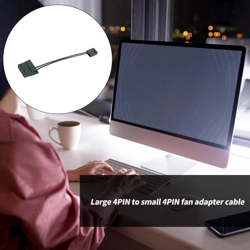 2/5PCS 4pin Fan Power Converter Cables 10cm Flexible Computer Cooling System Accessories
