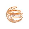 1Pcs Ramadan Napkin Rings Gold Ramadan Napkin Rings Hollow Moon and Star Napkin Holder Party Wedding Table Decor Napkins