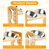 Elevated Dog Bowls Wood Tilted Adjustable Dogs Feeder Stand with Stainless Steel Food Bowls for Your Cat and Dog Pet Accessories