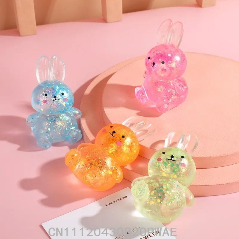 Bear Squishy Toys Glitter Stress Balls Adorable Sensory Toys Squishy Ball For Kids Party Favors Gifts