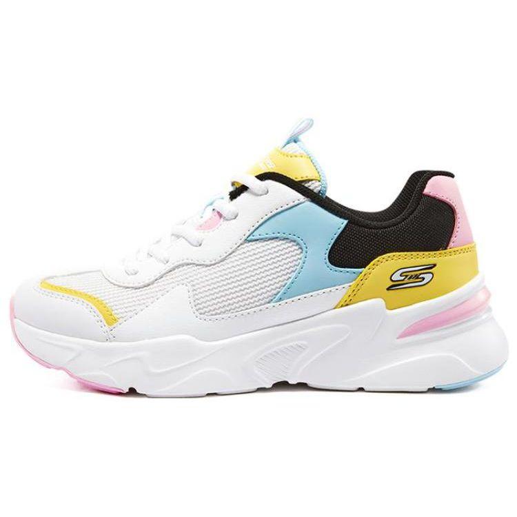 Skechers Bobs Bamina Low Top Casual Shoes Women sneakers White Black Blue 117049-WMLT 35.5