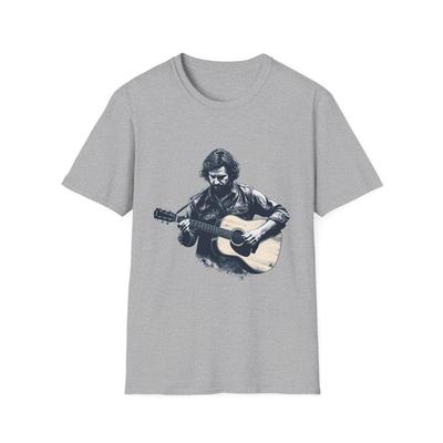 Left-Handed Acoustic Guitar Player T-Shirt | Singer Songwriter Music Tee