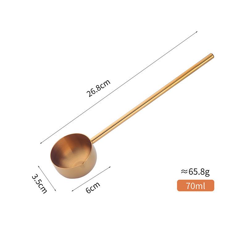 1Pc Multifunctional Long Handle Oil Pouring Spoon 304 Stainless Steel Sauce Seasoning Spoons Hot Oil Milk Cooking Scoop Kitchen