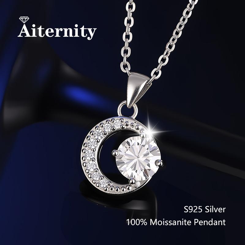 D Moissanite Pendant Luxury Wedding Sunflower for Women 925 Sterling Silver Jewelry Wedding Bridal Moissanite Diamond Necklace