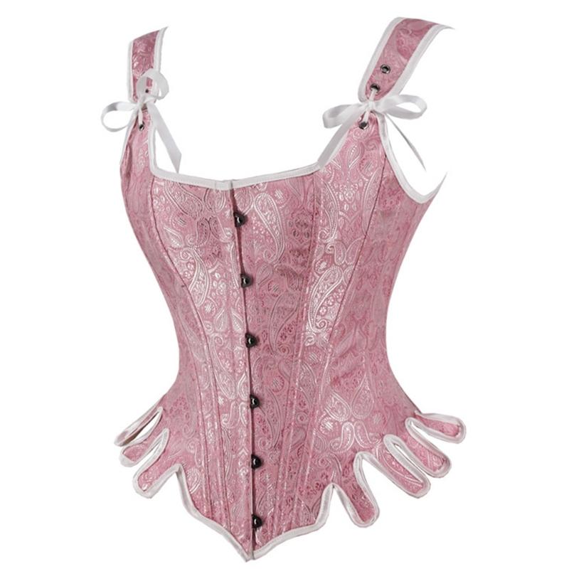 Push Up Corset Vest Top Women Body Shaper Tops Jacquard Bustier Waist Cincher Shapewear Top for Girls