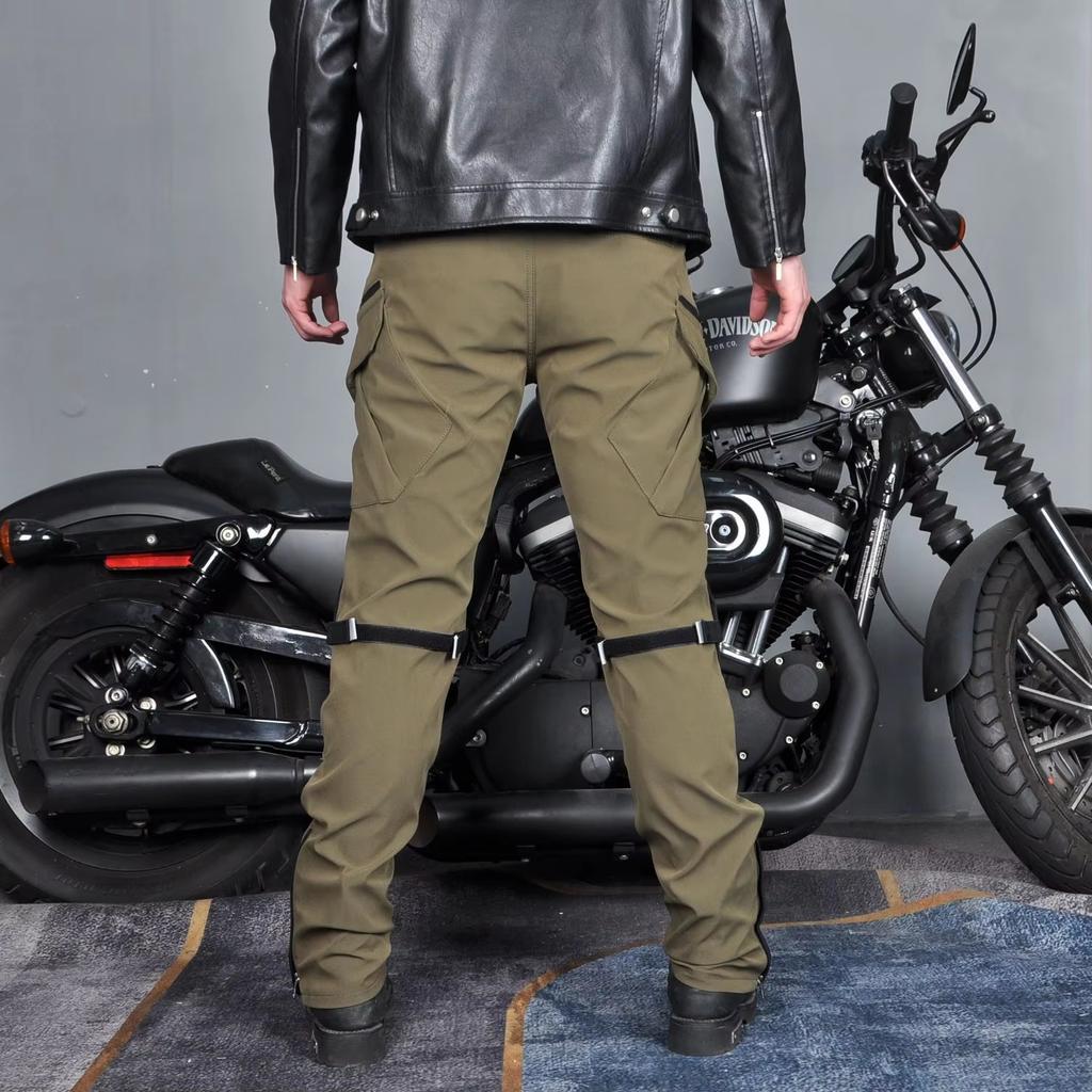 Motorcycle Pants All-season Windproof Double-layer Breathable High-waisted Moto Riding Pants Anti-drop Pants