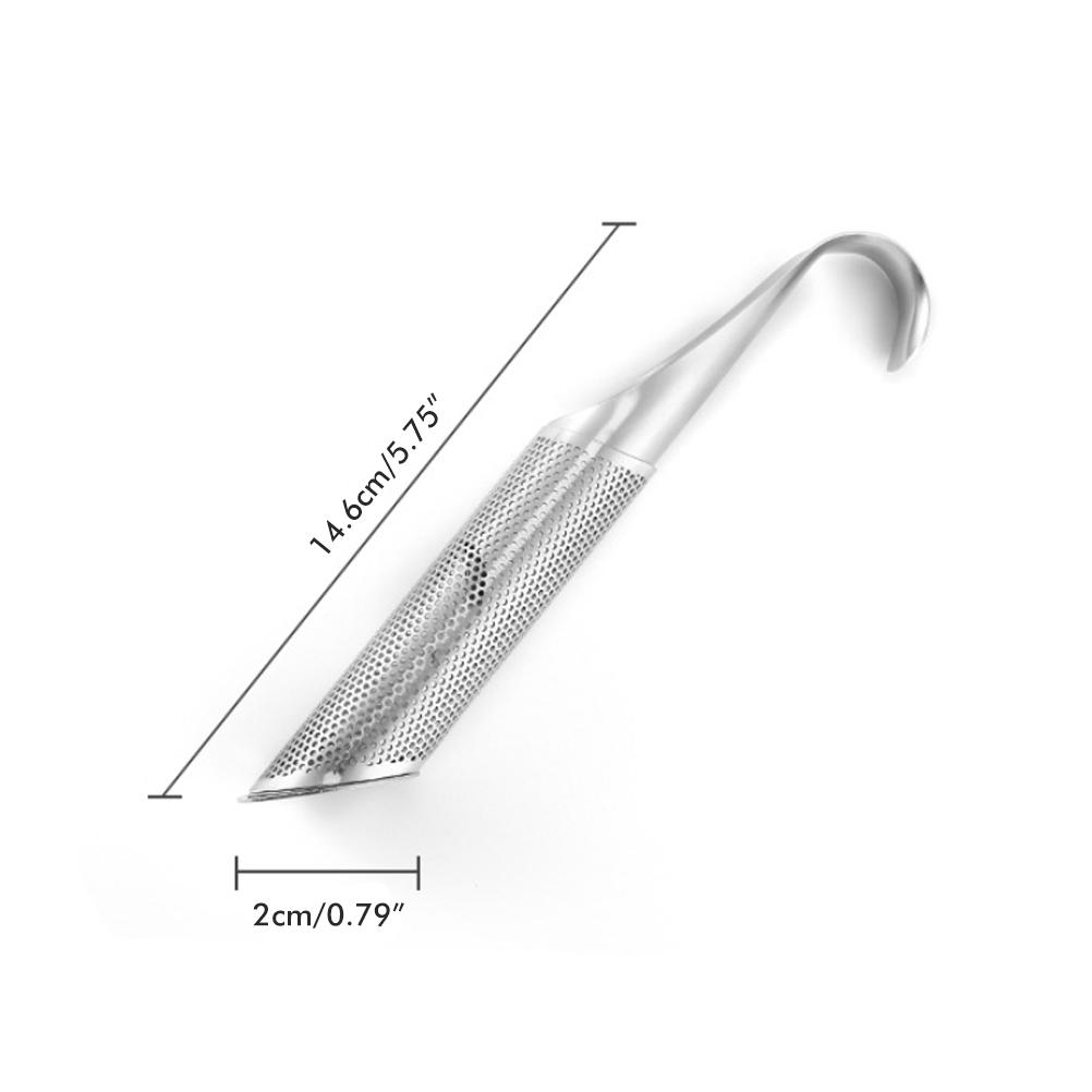 Stainless Steel Tea Strainer Tea Diffuser Hot Tea Strainer Hanging Handle Type Filter Stick for Loose Tea Leaves